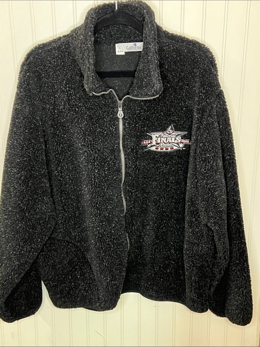 NFR Black Sherpa Zip Jacket - Lightweight Cozy Coat Size XL